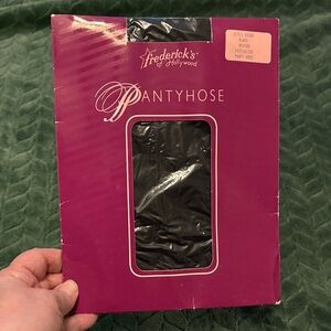 Vintage Frederick’s Of Hollywood Pantyhose Black Nylon Crotchless New M